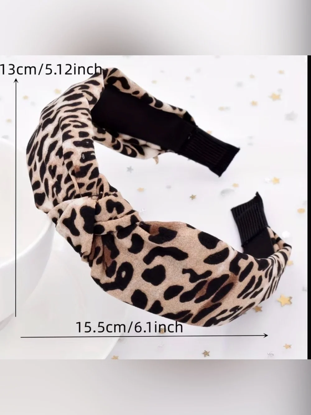 4 Leopard Print Knotted Headbands